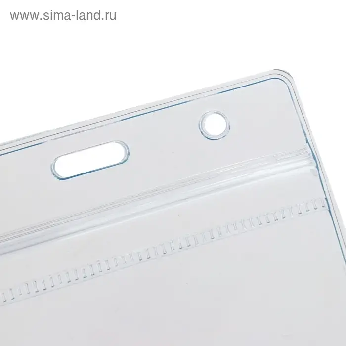 Бейдж вертикальный, 74&times;100 мм, 350 мкм, внешний размер 80&times;125 мм, с зип защёлкой