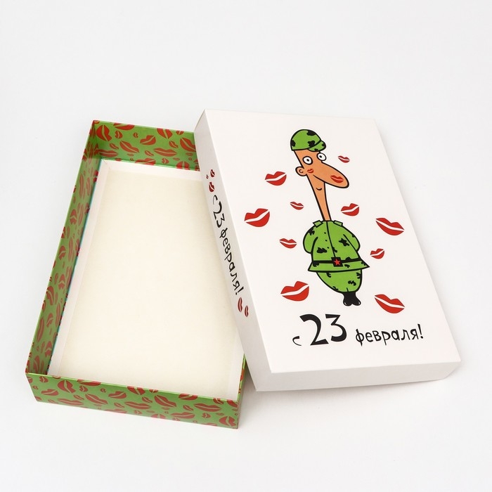 Коробка складная, "Любимому защитнику" 30 х 20 х 7 см