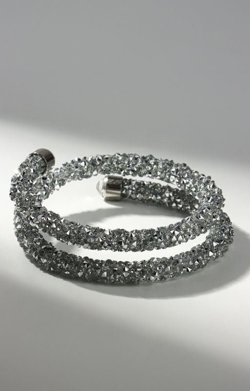 Браслет-пружинка &laquo;Шанталь&raquo; 2 ряда, цвет серебро, d=7 см