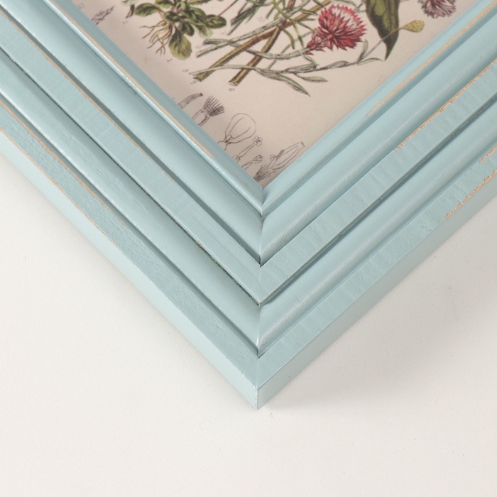 Фоторамка массив сосны 13х18 см "Иллюзия" голубой 2,3х20,5х25,5 см