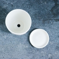 Горшок для цветов &laquo;Кураж&raquo;, 600 мл, d=12 см, h=10 см, керамический, с поддоном, белый