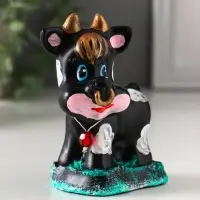 Копилка "Бычок" 11,5х10х6,5 см, чёрный