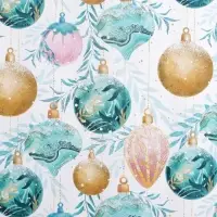 Упаковочная бумага на новый год &laquo;Новогодние шары &raquo;, 50 х 70 см, глянцевая