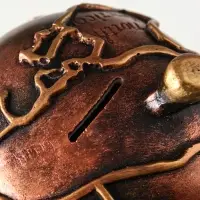 Копилка "Глобус" 17х12х11,5 см, под бронзу