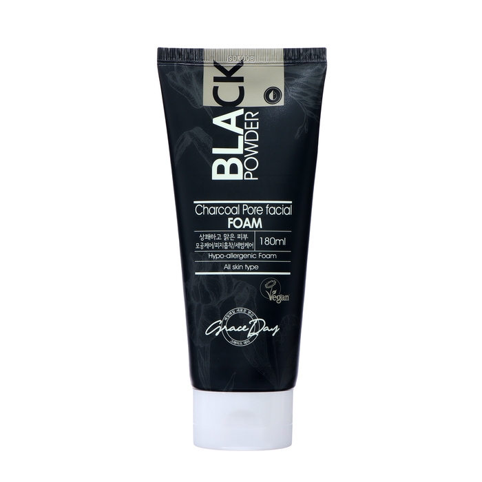Пенка для лица Grace Day, очищающая, с углём, 180 мл Пенка для лица Grace Day, очищающая, с углём, 180 мл