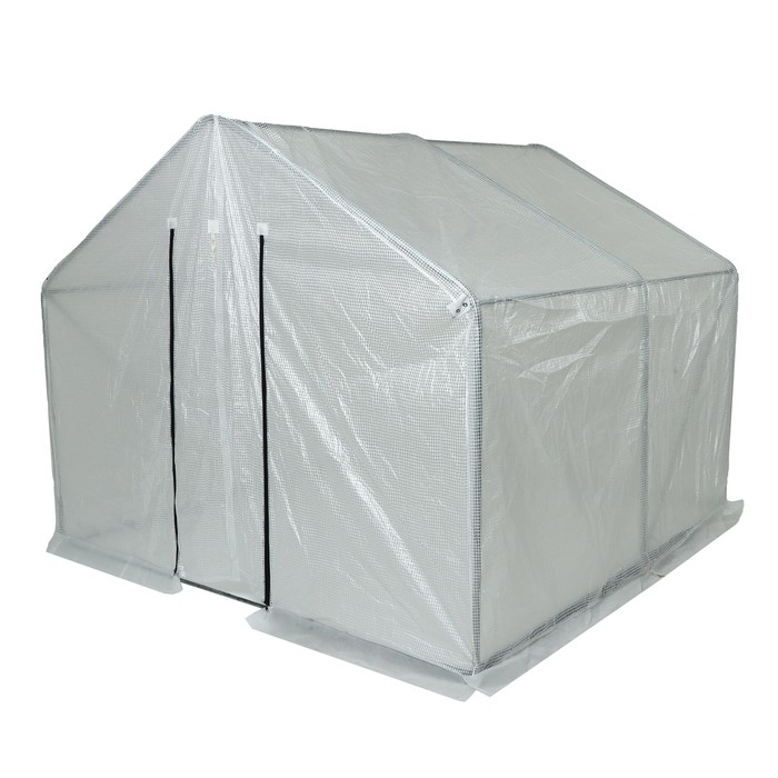 Теплица, 2,5 &times; 2,45 &times; 2,1 м, оцинкованный металл, профиль d = 25 мм, чехол из армированной плёнки 120 мкм