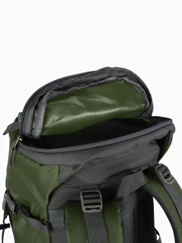 Рюкзак тур 65+5л, 30*20*53, отдел на шнурке, 5нар+2вн кармана, цвет хаки