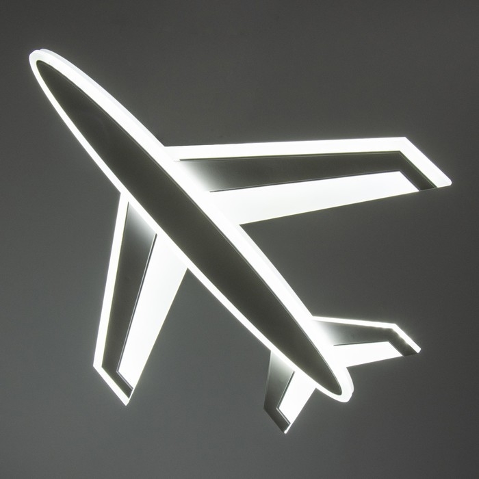 Люстра с ПДУ Люстра с ПДУ "Самолет" LED 110Вт 3000-6000К диммер белый 63х58х5,5 см BayerLux