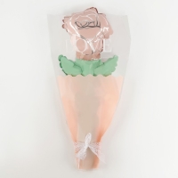 Шар фольгированный 12" &laquo;Розовая роза на палочке&raquo;, мини букет