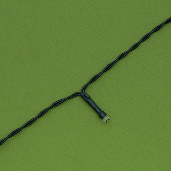 Гирлянда &laquo;Нить&raquo; 10 м, IP44, тёмная нить, 100 LED, свечение зелёное, 2 режима, солнечная батарея