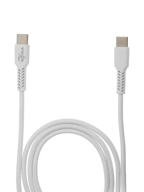 Кабель VIXION PRO VX-27c, Type-C -Type-C, 60W, 3А, 1 м, белый