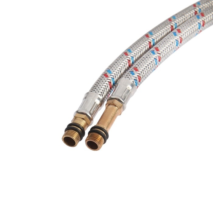 Подводка гибкая для смесителя ZEIN, гайка 1/2 Подводка гибкая для смесителя ZEIN, гайка 1/2", штуцер М10, 50 см, набор 2 шт