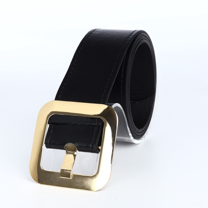 Ремень женский, ширина 4,8 см, пряжка металл, цвет чёрный Ремень женский, ширина 4,8 см, пряжка металл, цвет чёрный