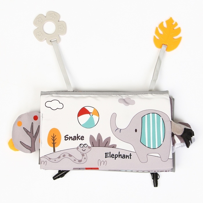 Развивающий складной коврик с книжкой - шуршалкой 3 в 1 &laquo;Зверята&raquo;, Крошка Я