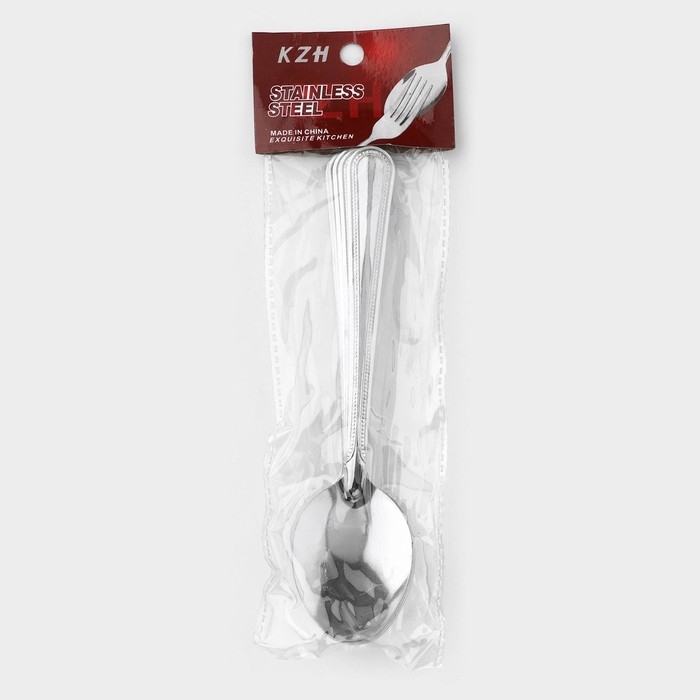 Ложки десертные из нержавеющей стали &laquo;Ванесса&raquo;, длина 17,5 см, 12 шт