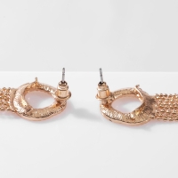 Серьги висячие &laquo;Круг&raquo; с цепочками, цвет золото