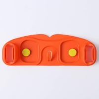 Держатель для швабр, 30&times;10&times;5 см, на липучке, с крючком, цвет МИКС