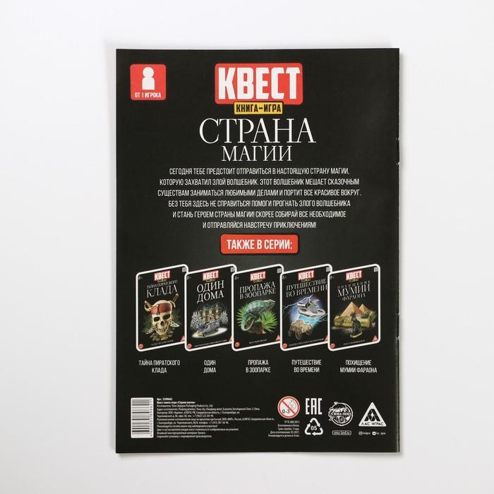 Квест книга-игра «Страна магии» версия 2, 8+ Квест книга-игра «Страна магии» версия 2, 8+