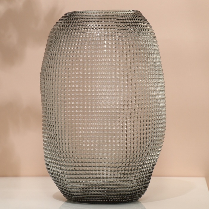 Ваза для цветов &laquo;Крокус&raquo; из прозрачного черного стекла 30 х 20 х 20 см