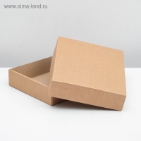 Коробка сборная, без печати. крышка-дно "бурая" без окна 29 х 23,5 х 6 см