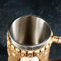 Кружка из нержавеющей стали &laquo;Череп. Хэллоуин&raquo;, 400 мл, цвет бежевый