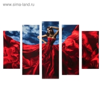 Модульная картина "Леди стиль" (2-23х52; 2-24х70; 1-24х80) 120х80см Модульная картина "Леди стиль" (2-23х52; 2-24х70; 1-24х80) 120х80см