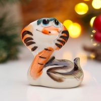 Сувенир "Змея Ляля" 6х5,5см, гжель, цвет