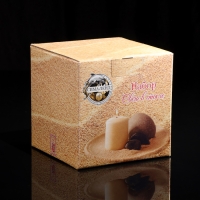 Ваза-подсвечник "Бренди" с белой свечой, 11,5&times;13,8 см, 9 ч, стекло