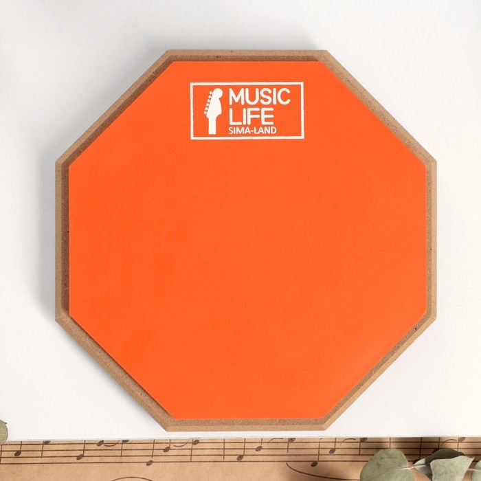 Пэд тренировочный Music Life, 8 дюймов, оранжевый Пэд тренировочный Music Life, 8 дюймов, оранжевый