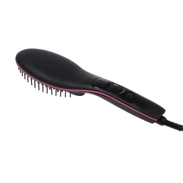 Расческа Luazon LR-02, электрическая, 50 Вт, дисплей, регулировка t, 220 В, розовая Расческа Luazon LR-02, электрическая, 50 Вт, дисплей, регулировка t, 220 В, розовая
