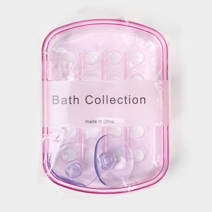 Мыльница на присосках Bath Collection, пластик, 13&times;10&times;3 см, цвет МИКС