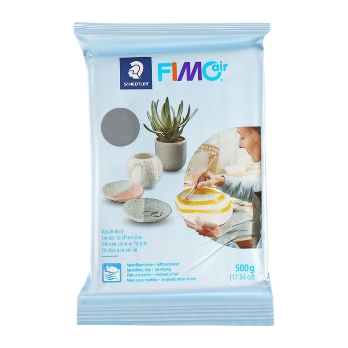 Масса для лепки самоотвердевающая серая 500г FIMO Air basic 8100-80