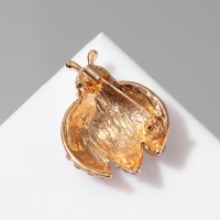 Брошь &laquo;Божья коровка&raquo;, цвет красно-белый в золоте