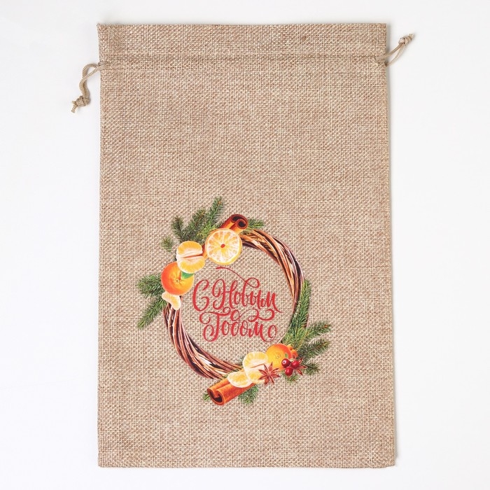 Мешок с термонаклейкой &laquo;Корица&raquo;, 20 х 30 см +/- 1.5 см, Новый год