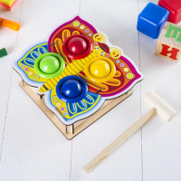 Стучалка-сортер &laquo;Бабочка&raquo;, с молотком, МИКС