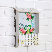 Ключница настенная &laquo;Home&raquo;, цветы, 22,5 х 30,5 х 5,7 см.