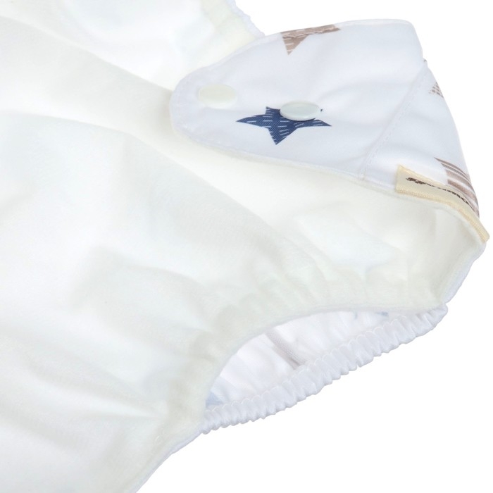Многоразовый подгузник &laquo;Звезды&raquo;, 3-15 кг, цвет белый, Крошка Я
