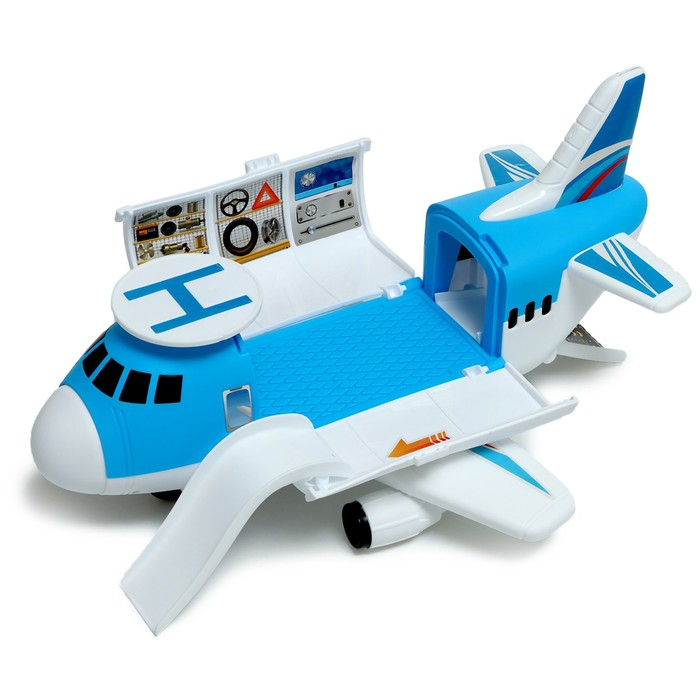 Самолёт - парковка &laquo;Авиабаза&raquo;, с 4 машинками и вертолётом