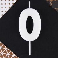 Свеча для торта, цифра &laquo;0&raquo;, 5,5 х 8 см.