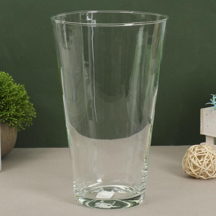 Ваза Ваза "Коническая" средняя H=24см, d=15см, V=2,23л 2064 прозрачная