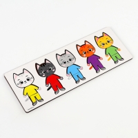 Головоломка деревянная для детей. Повтори по образцу &laquo;Котики&raquo;