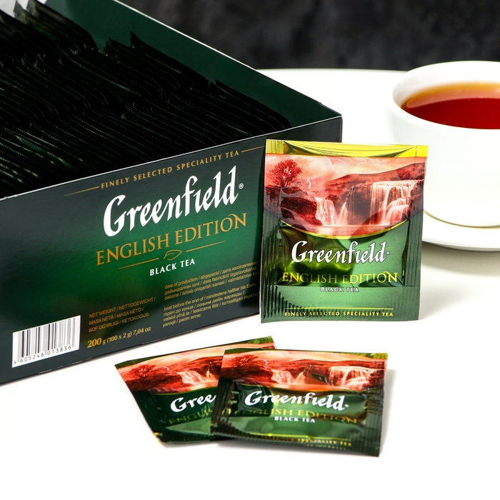 Чай чёрный Greenfield English Edition, 100 пакетиков*2 г Чай чёрный Greenfield English Edition, 100 пакетиков*2 г