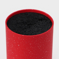 Подставка для ножей с наполнителем Доляна &laquo;Зефир&raquo;, 11&times;18 см, цвет красный