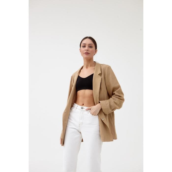Жакет женский двубортный MIST р. 44, бежевый Жакет женский двубортный MIST р. 44, бежевый