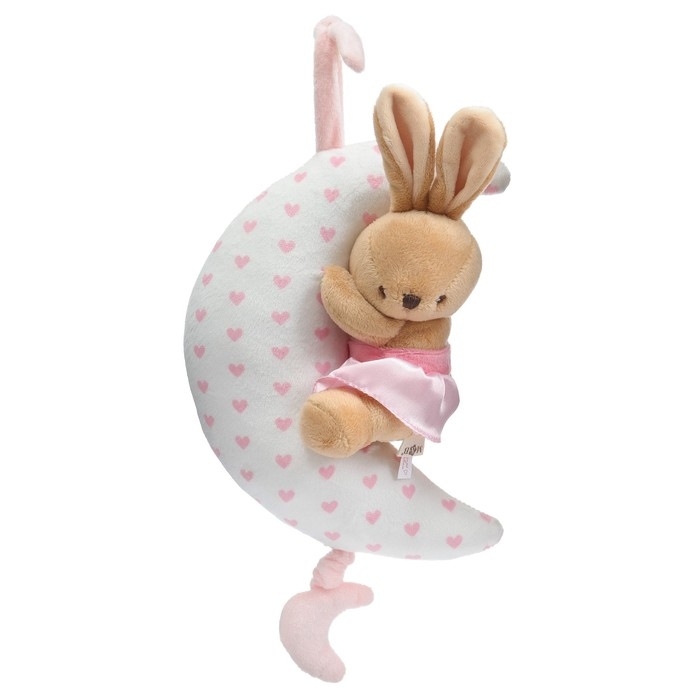 Подвеска музыкальная &laquo;Зайка на луне&raquo;, заводная, на кроватку, коляску, Mum&Baby