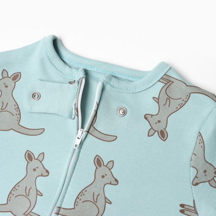 Комбинезон детский (3 шт.), цвет бежевый/зелёный/белый, рост 86 см