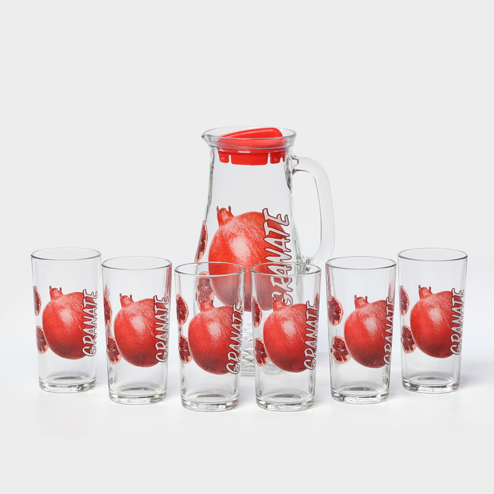 Набор питьевой &laquo;Ассорти&raquo;, 7 предметов: кувшин 1,7 л, стаканы 250 мл, 6 шт, МИКС
