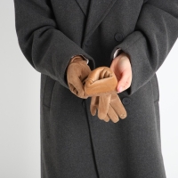 Перчатки женские, безразмерные, без утеплителя, цвет бежевый Перчатки женские, безразмерные, без утеплителя, цвет бежевый