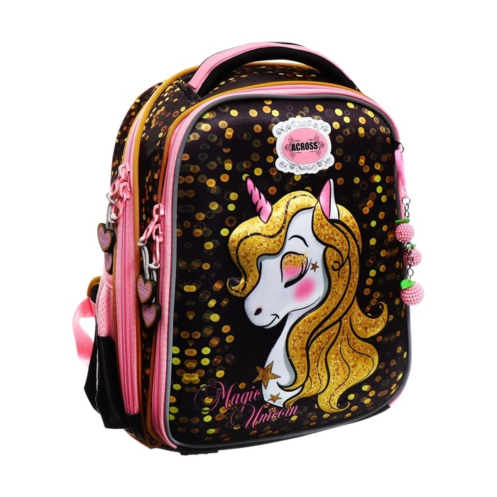 Рюкзак каркасный 35 х 28 х 15 см, Across 392, фиолетовый/розовый