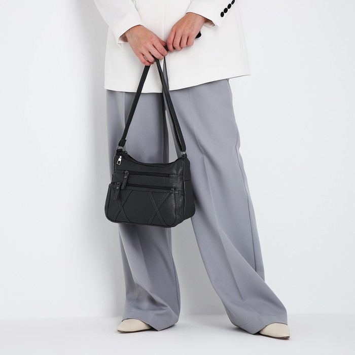 Сумка-мешок на молнии, цвет серый Сумка-мешок на молнии, цвет серый